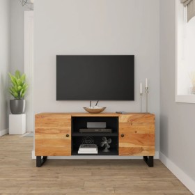 Mueble de TV madera maciza de acacia 105x33x46 cm de vidaXL, Muebles TV - Ref: Foro24-345221, Precio: 124,68 €, Descuento: %