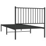 Bed frame with black metal headboard 90x200 cm by vidaXL, Beds and slatted bases - Ref: Foro24-350857, Price: 72,45 €, Discou...