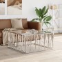 Stainless steel and glass coffee table 100x100x50 cm by vidaXL, Coffee table - Ref: Foro24-350065, Price: 285,68 €, Discount: %