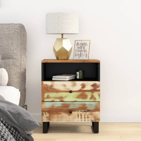 Recycled and plywood bedside table 50x33x62 cm by vidaXL, Nightstands - Ref: Foro24-350666, Price: 127,07 €, Discount: %