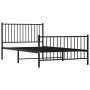 Bed frame with headboard and black metal footboard 107x203cm by vidaXL, Beds and slatted bases - Ref: Foro24-350878, Price: 8...