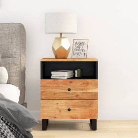 Acacia wood bedside table plywood 50x33x62 cm by vidaXL, Nightstands - Ref: Foro24-350665, Price: 108,99 €, Discount: %