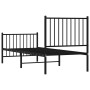 Bed frame with headboard and black metal footboard 75x190 cm by vidaXL, Beds and slatted bases - Ref: Foro24-350872, Price: 6...