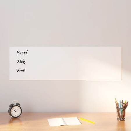 Magnetic white tempered glass wall board 100x30 cm by vidaXL, White boards - Ref: Foro24-347951, Price: 31,48 €, Discount: %