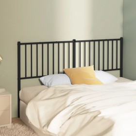 Black metal headboard 150 cm by vidaXL, Headboards and footboards - Ref: Foro24-350898, Price: 32,99 €, Discount: %