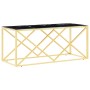 Mesa de centro acero inoxidable y vidrio 110x45x45 cm de vidaXL, Mesas de centro - Ref: Foro24-349964, Precio: 137,92 €, Desc...