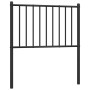 Cabecero de metal negro 107 cm de vidaXL, Cabeceros y pies de cama - Ref: Foro24-350894, Precio: 28,05 €, Descuento: %