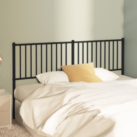 Cabecero de metal negro 160 cm de vidaXL, Cabeceros y pies de cama - Ref: Foro24-350899, Precio: 35,99 €, Descuento: %