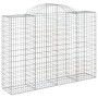 Cesta gaviones forma arco hierro galvanizado 200x50x140/160 cm de vidaXL, Maceteros y jardineras - Ref: Foro24-153497, Precio...