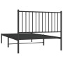 Bed frame with black metal headboard 100x190 cm by vidaXL, Beds and slatted bases - Ref: Foro24-350858, Price: 73,99 €, Disco...