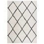 Black and cream long pile rug 120x170 cm by vidaXL, Rugs - Ref: Foro24-342147, Price: 46,26 €, Discount: %