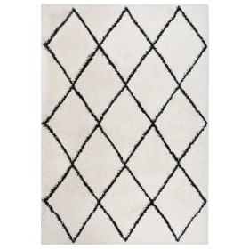 Black and cream long pile rug 120x170 cm by vidaXL, Rugs - Ref: Foro24-342147, Price: 46,99 €, Discount: %