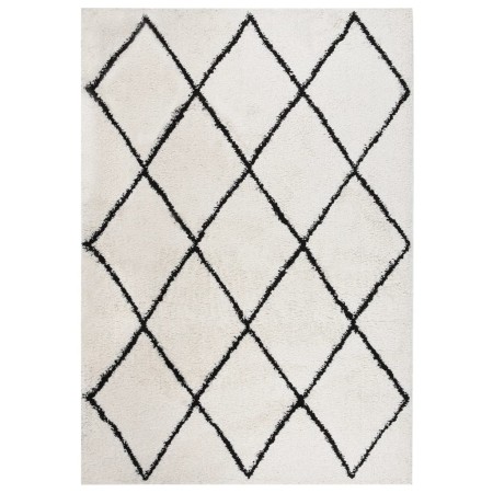 Black and cream long pile rug 120x170 cm by vidaXL, Rugs - Ref: Foro24-342147, Price: 46,26 €, Discount: %