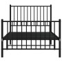 Estructura de cama con cabecero y estribo metal negro 90x190 cm de vidaXL, Camas y somieres - Ref: Foro24-350874, Precio: 67,...