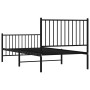 Estructura de cama con cabecero y estribo metal negro 90x190 cm de vidaXL, Camas y somieres - Ref: Foro24-350874, Precio: 67,...