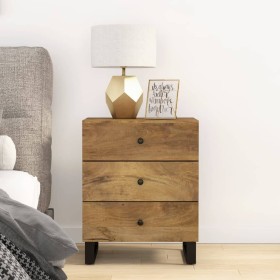 Mango plywood wood nightstand 50x33x62 cm by vidaXL, Nightstands - Ref: Foro24-350663, Price: 119,37 €, Discount: %