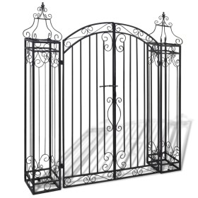 Decorative wrought iron garden gate 122x20.5x134 cm by vidaXL, garden gates - Ref: Foro24-40905, Price: 168,99 €, Discount: %