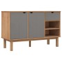 Aparador OTTA madera maciza pino marrón y gris 114x43x73,5 cm de vidaXL, Aparadores - Ref: Foro24-351301, Precio: 171,57 €, D...