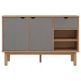 Aparador OTTA madera maciza pino marrón y gris 114x43x73,5 cm de vidaXL, Aparadores - Ref: Foro24-351301, Precio: 171,57 €, D...