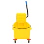 Mop bucket with wringer and wheels PP yellow 36 L by vidaXL, Maintenance carts and caddies - Ref: Foro24-154461, Price: 73,92...