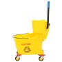 Mop bucket with wringer and wheels PP yellow 36 L by vidaXL, Maintenance carts and caddies - Ref: Foro24-154461, Price: 73,92...