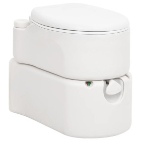 HDPE and white enamel integrated camping toilet 24+17 L by vidaXL, Urinals and portable toilets - Ref: Foro24-154410, Price: ...