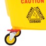 Mop bucket with wringer and wheels PP yellow 36 L by vidaXL, Maintenance carts and caddies - Ref: Foro24-154461, Price: 73,92...