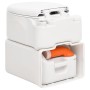 Integrierte Campingtoilette aus HDPE und weißer Emaille, 24+17 l von vidaXL, Urinale und mobile Toiletten - Ref: Foro24-15441...