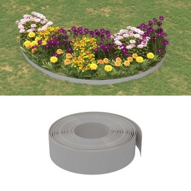 Bordura de jardín polietileno gris 10 m 15 cm de vidaXL, Ribetes y bordes para jardín - Ref: Foro24-154396, Precio: 30,37 €, ...