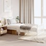 Estructura cama metal con cabecero y pie cama blanca 90x200 cm de vidaXL, Camas y somieres - Ref: Foro24-350942, Precio: 76,7...