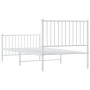 Estructura cama metal con cabecero y pie cama blanca 90x200 cm de vidaXL, Camas y somieres - Ref: Foro24-350942, Precio: 68,9...