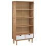 Shelving unit with 2 drawers OTTA solid pine wood white brown by vidaXL, Bookcases and shelves - Ref: Foro24-351305, Price: 1...