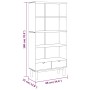 Shelving unit with 2 drawers OTTA solid pine wood white brown by vidaXL, Bookcases and shelves - Ref: Foro24-351305, Price: 1...