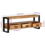 Solid acacia wood TV cabinet 120x30x45 cm by vidaXL, TV Furniture - Ref: Foro24-351670, Price: 223,15 €, Discount: %