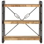 3-height iron and solid mango wood shelf 77x30x80cm by vidaXL, Bookcases and shelves - Ref: Foro24-351106, Price: 131,43 €, D...