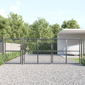 Garden mesh door anthracite galvanized steel 400x175cm by vidaXL, garden gates - Ref: Foro24-154546, Price: 478,99 €, Discoun...