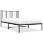 Estructura de cama con cabecero metal negro 107x203 cm de vidaXL, Camas y somieres - Ref: Foro24-350860, Precio: 79,29 €, Des...