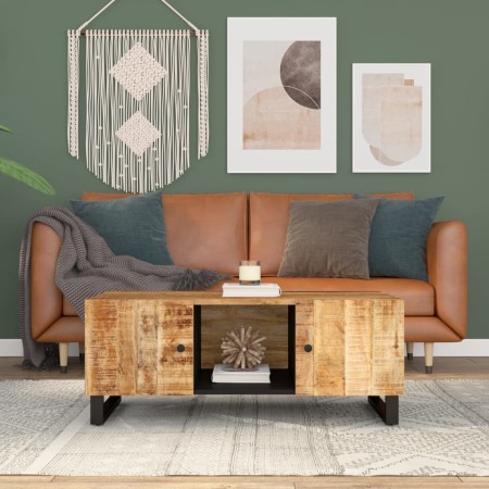 Couchtisch aus massivem Mangoholz und Sperrholz, 100 x 54 x 40 cm von vidaXL, Couchtisch - Ref: Foro24-351950, Preis: 140,99 ...