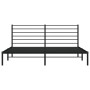 Estructura de cama con cabecero metal negro 180x200 cm de vidaXL, Camas y somieres - Ref: Foro24-352323, Precio: 118,14 €, De...