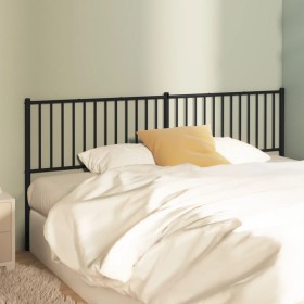 Black metal headboard 193 cm by vidaXL, Headboards and footboards - Ref: Foro24-350901, Price: 37,99 €, Discount: %