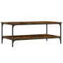 Smoked oak engineered wood coffee table 100x55x40 cm by vidaXL, Coffee table - Ref: Foro24-832835, Price: 52,65 €, Discount: %