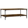 Smoked oak engineered wood coffee table 100x55x40 cm by vidaXL, Coffee table - Ref: Foro24-832835, Price: 52,65 €, Discount: %