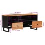 TV stand made of acacia wood and engineered wood 100x33x46 cm by vidaXL, TV Furniture - Ref: Foro24-351979, Price: 73,63 €, D...