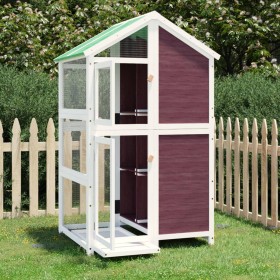 Mocha-colored solid pine wood birdhouse 97x81x152 cm by vidaXL, Feet and bird cages - Ref: Foro24-172260, Price: 222,41 €, Di...