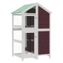 Casita para pájaros madera maciza pino color moca 97x81x152 cm de vidaXL, Pies y jaulas para pájaros - Ref: Foro24-172260, Pr...