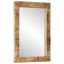 Espejo de vidrio y madera maciza de mango 70x50 cm de vidaXL, Espejos - Ref: Foro24-351982, Precio: 69,50 €, Descuento: %