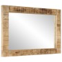 Espejo de vidrio y madera maciza de mango 70x50 cm de vidaXL, Espejos - Ref: Foro24-351982, Precio: 69,50 €, Descuento: %