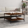 Smoked oak engineered wood coffee table 80x80x40 cm by vidaXL, Coffee table - Ref: Foro24-832840, Price: 56,92 €, Discount: %