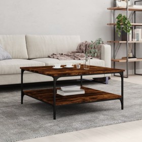 Smoked oak engineered wood coffee table 80x80x40 cm by vidaXL, Coffee table - Ref: Foro24-832840, Price: 56,92 €, Discount: %