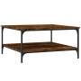 Smoked oak engineered wood coffee table 80x80x40 cm by vidaXL, Coffee table - Ref: Foro24-832840, Price: 56,92 €, Discount: %